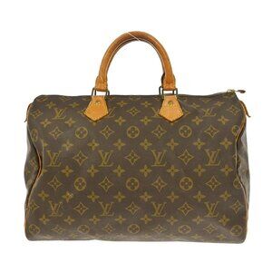 LOUIS VUITTON SPEEDY 35 HANDBAG PURSE MONOGRAM CANVAS M41524 VI874 YQ01057